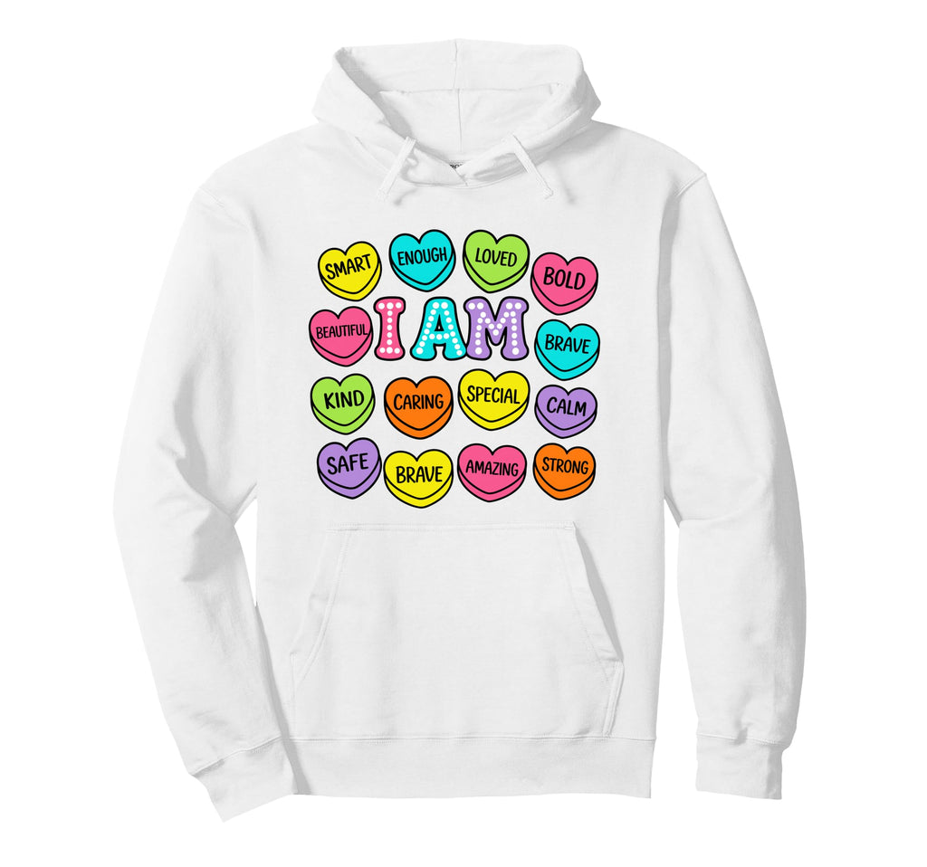 I Am Daily Affirmation Colorful Positive Hoodie - Trendy Graphic Men Women - T-Shirt, Sweatshirt, Hoodie