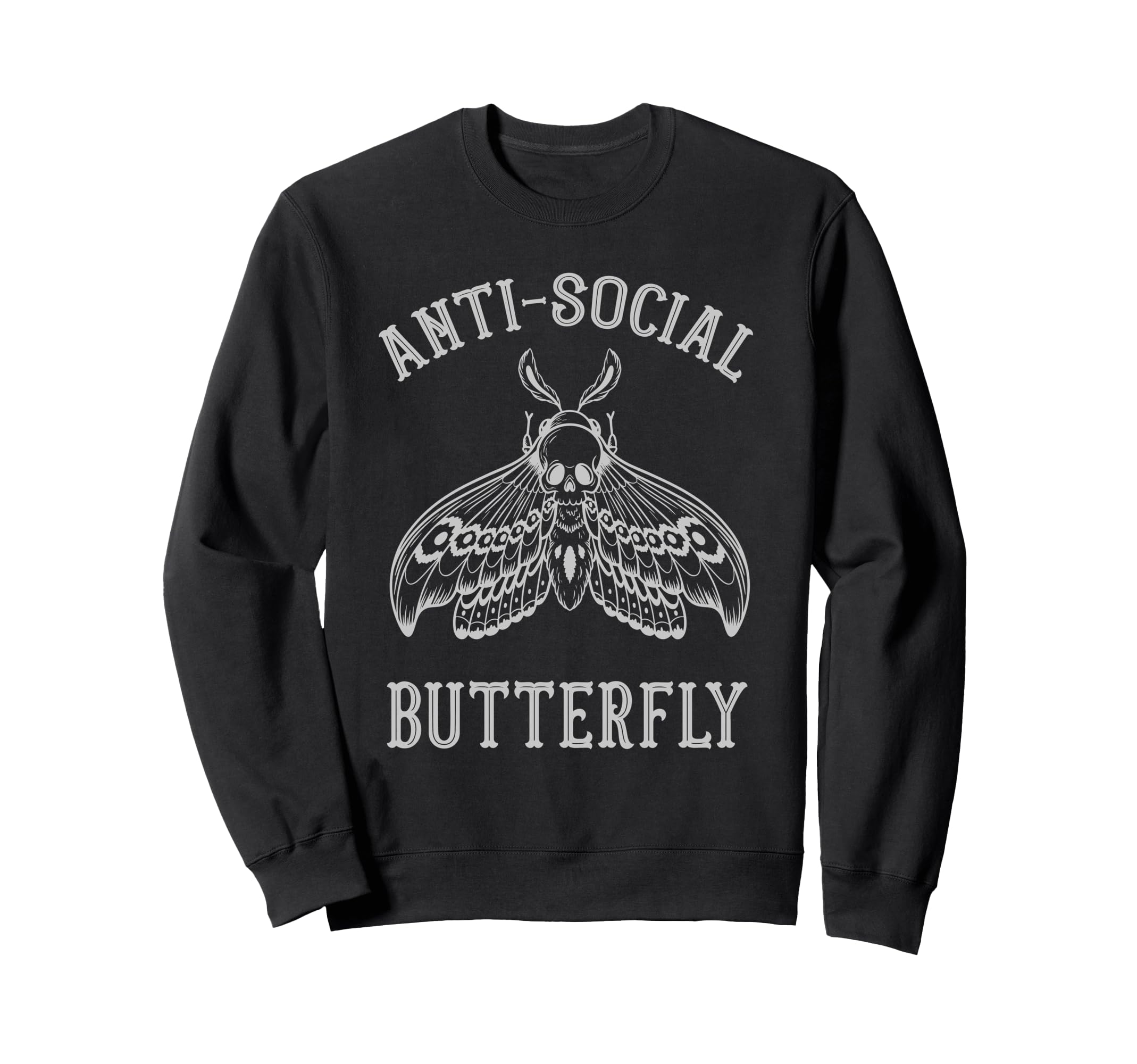 Anti Social Butterfly Introvert Sweatshirt - Minimalist Print Unisex - T-Shirt, Sweatshirt, Hoodie