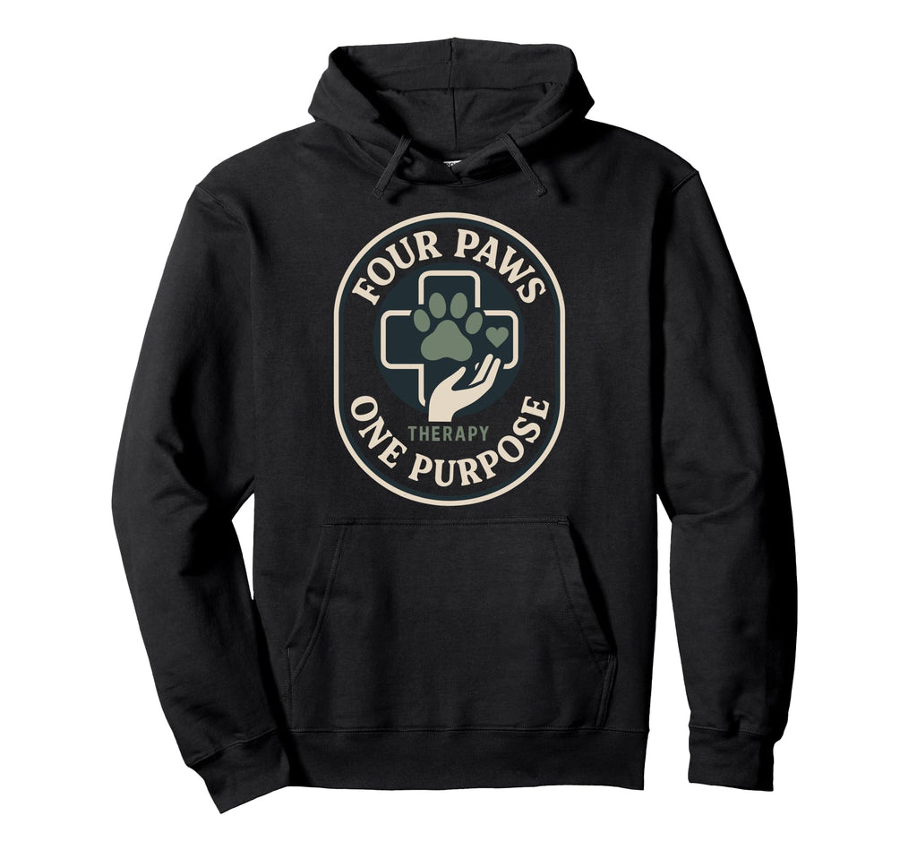Therapy Dog Emotional Support Handler Hoodie - Graphic Print Men Women - T-Shirt, Sweatshirt, Hoodie