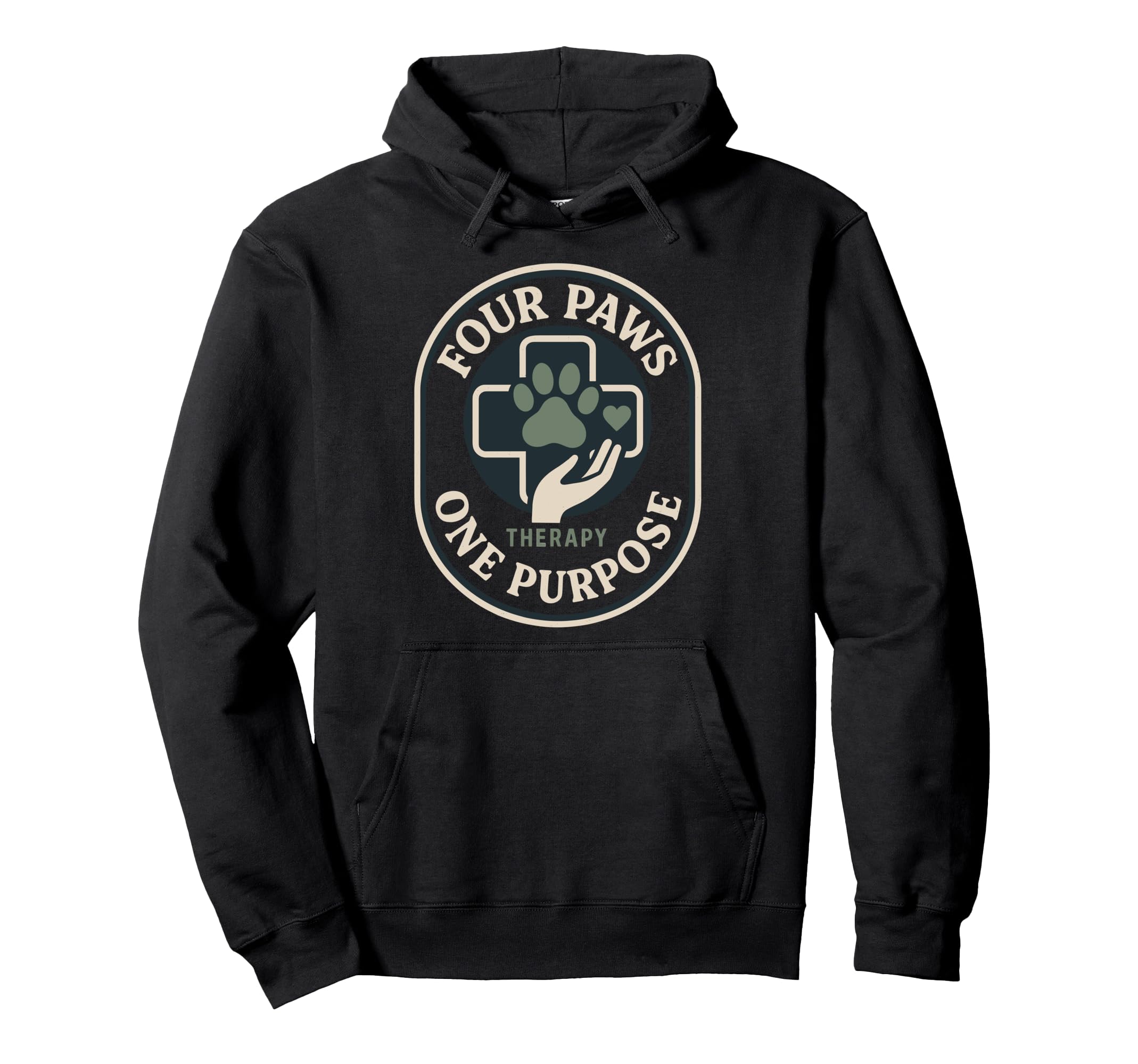 Therapy Dog Emotional Support Handler Hoodie - Graphic Print Men Women - T-Shirt, Sweatshirt, Hoodie