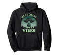 West Coast Vibes Ufo Alien Sunset Hoodie - Novelty Apparel Unisex - T-Shirt, Sweatshirt, Hoodie