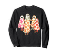 Groovy Floral Ghost Circle 1970S Sweatshirt - Novelty Apparel for Adults - T-Shirt, Sweatshirt, Hoodie