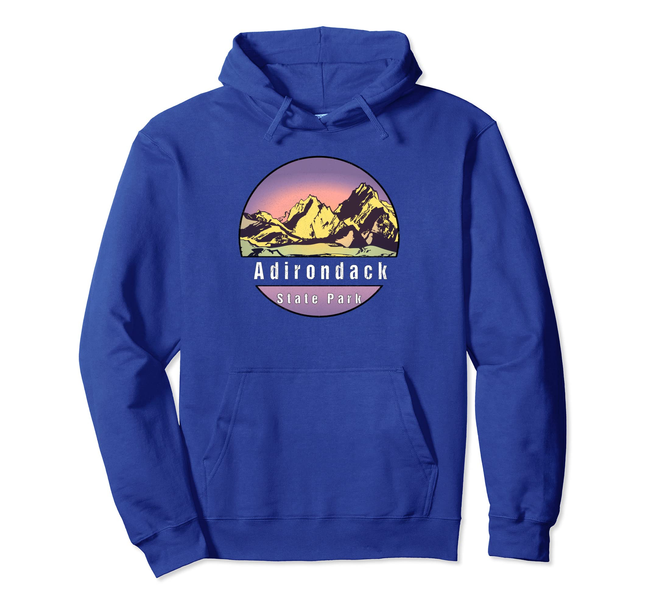 Adirondack State Park Distressed Hoodie - Custom Art Print Unisex - T-Shirt, Sweatshirt, Hoodie