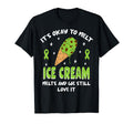 Ice Cream Melts Depression Mental T-Shirt - Custom Art Print Men Women - T-Shirt, Sweatshirt, Hoodie