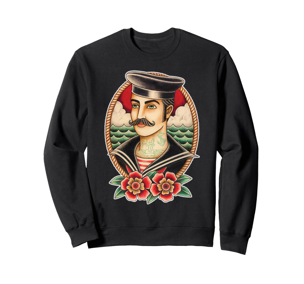 Tattooed Sailor American Sweatshirt - Fun Novelty Design Unisex - T-Shirt, Sweatshirt, Hoodie