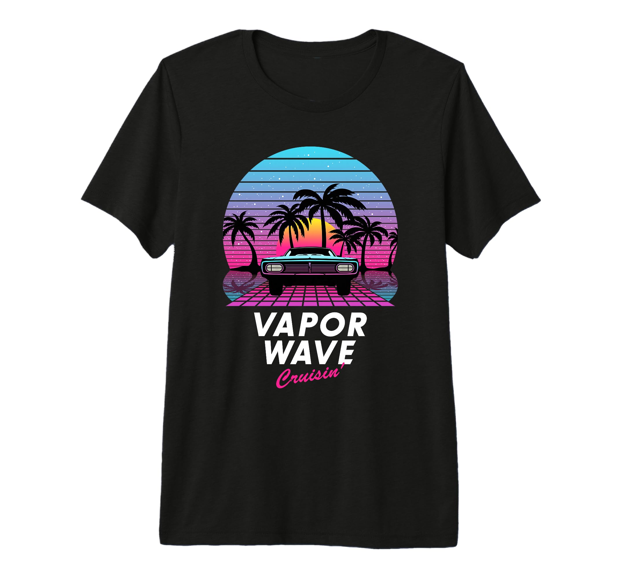 Sunset Vaporwave Cruisin Aesthetic T-Shirt - Aesthetic Graphic for Adults - T-Shirt, Sweatshirt, Hoodie