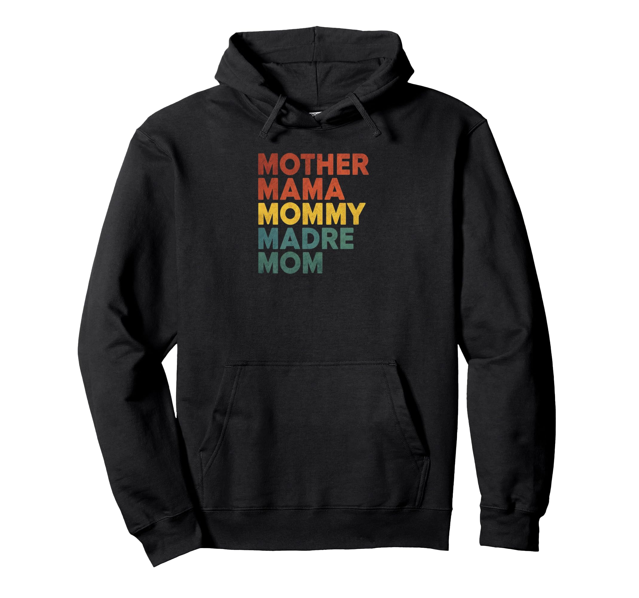 Multilingual Mom Typography Bold Hoodie - Novelty Apparel Men Women - T-Shirt, Sweatshirt, Hoodie