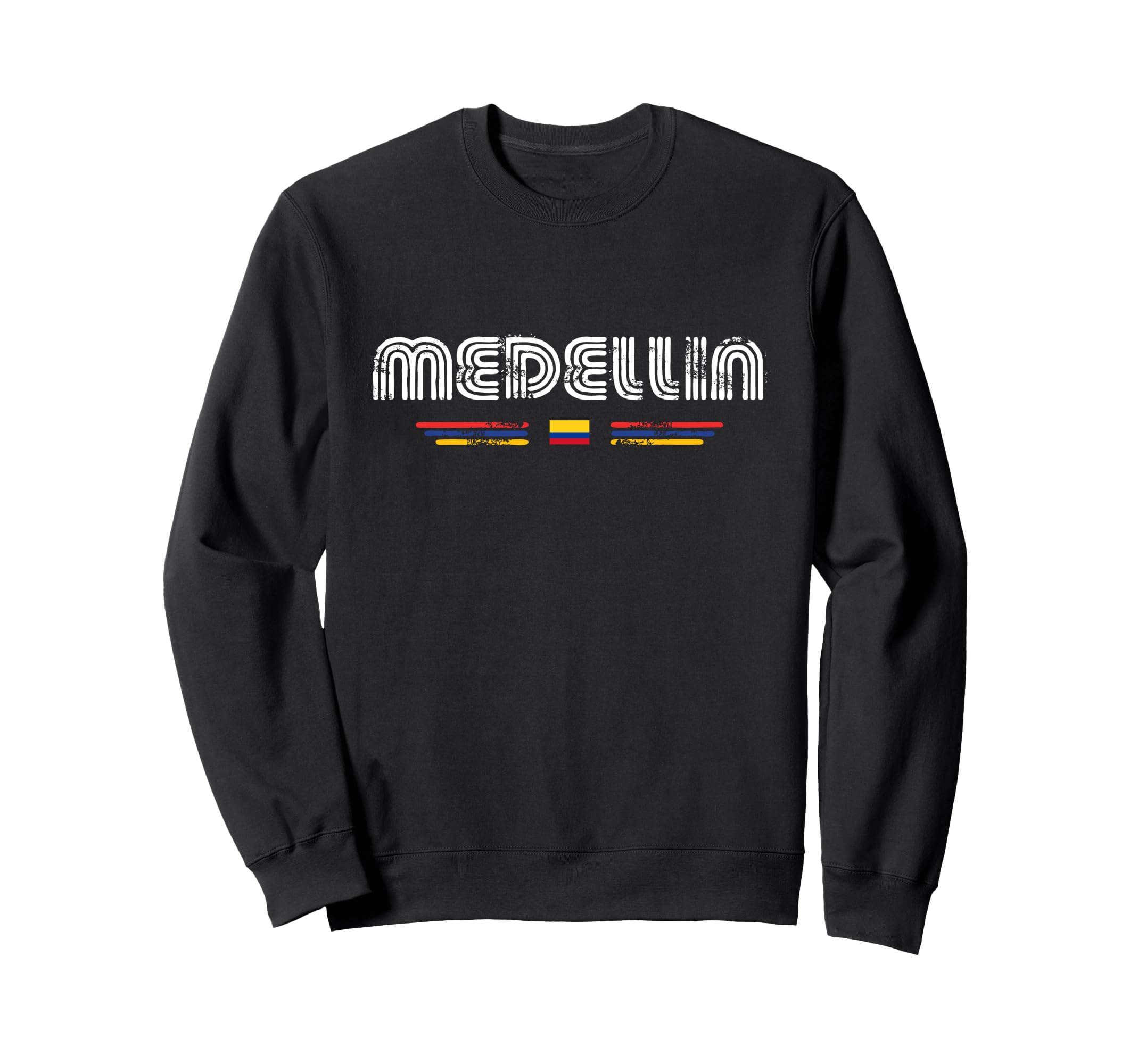 Medellin Colombia 70S 80S Type Flag Sweatshirt - Unique Graphic Unisex - T-Shirt, Sweatshirt, Hoodie