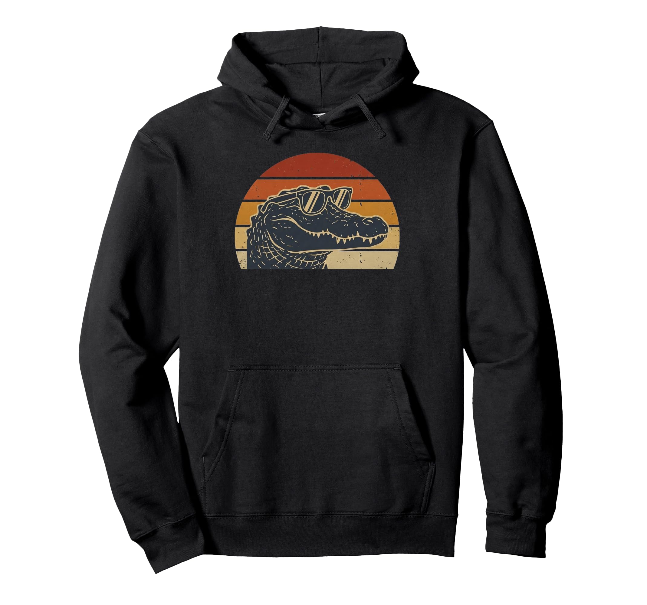 Funny Crocodile Sunglasses Quirky Hoodie - Trendy Graphic for Adults - T-Shirt, Sweatshirt, Hoodie