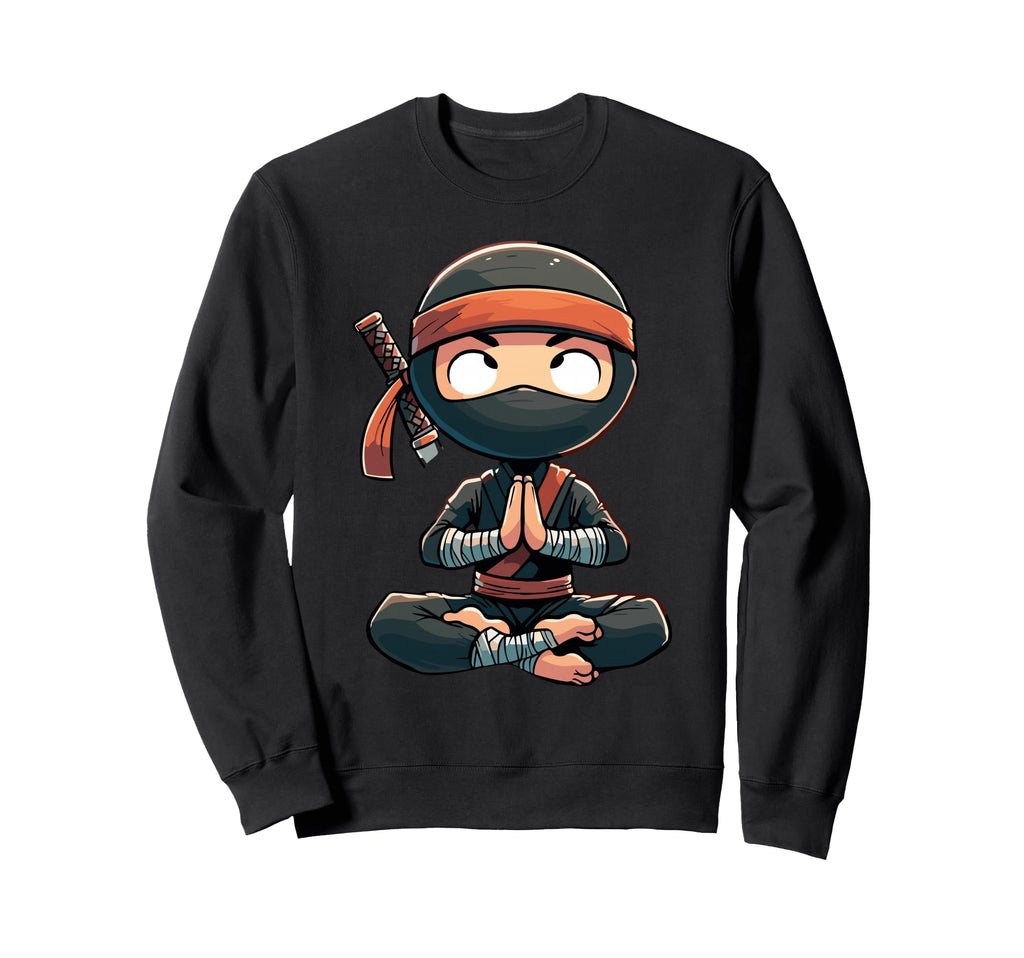 Meditation Ninja Yoga Pose Relaxing Sweatshirt - Trendy Graphic for Adults - T-Shirt, Sweatshirt, Hoodie