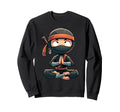Meditation Ninja Yoga Pose Relaxing Sweatshirt - Trendy Graphic for Adults - T-Shirt, Sweatshirt, Hoodie