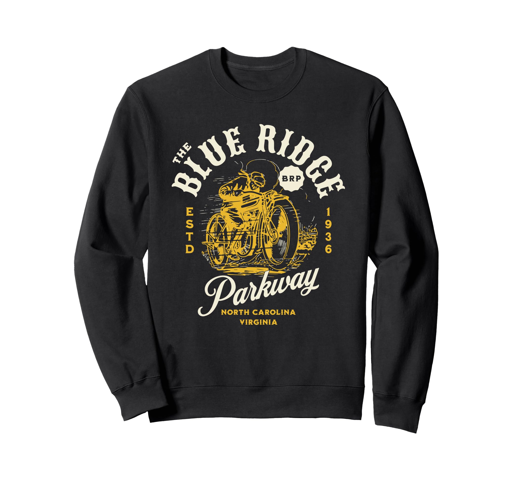 Blue Ridge Parkway Motorcycle Sweatshirt - Aesthetic Graphic for Adults - T-Shirt, Sweatshirt, Hoodie
