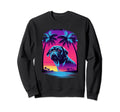 Pug 80S Synthwave Sunset Sweatshirt - Custom Art Print Unisex - T-Shirt, Sweatshirt, Hoodie