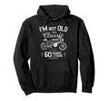 Mens Motorbike 60Th Birthday Funny Hoodie - Minimalist Print for Adults - T-Shirt, Sweatshirt, Hoodie