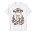 Funny Cat Western Ufo Cowboy Cat T-Shirt - Graphic Print for Adults - T-Shirt, Sweatshirt, Hoodie