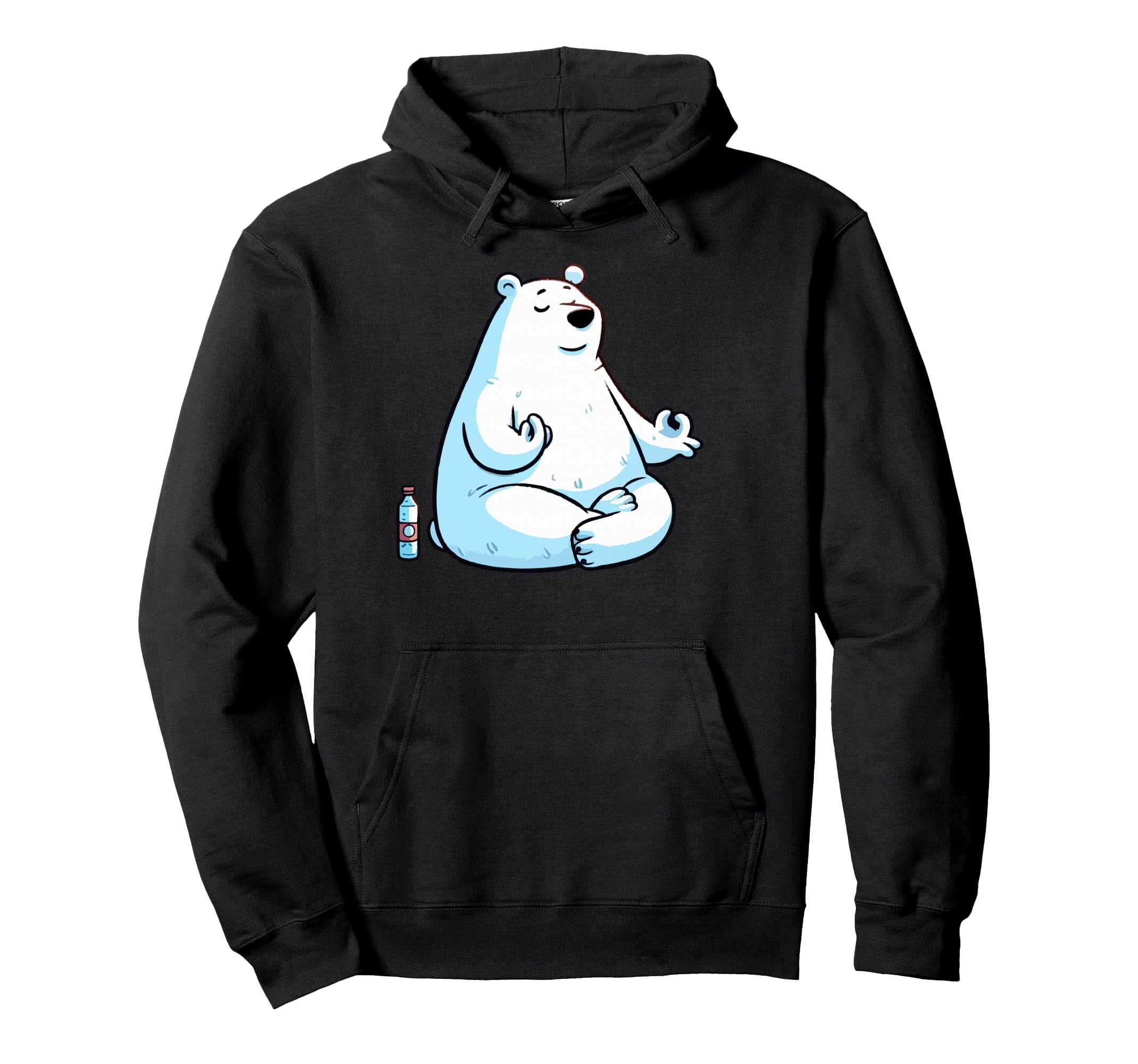 Meditation Polar Bear Yoga Pose Hoodie - Streetwear Style Men Women - T-Shirt, Sweatshirt, Hoodie