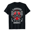 Biker Born August Motorcycle Birthday T-Shirt - Custom Art Print for Adults - T-Shirt, Sweatshirt, Hoodie
