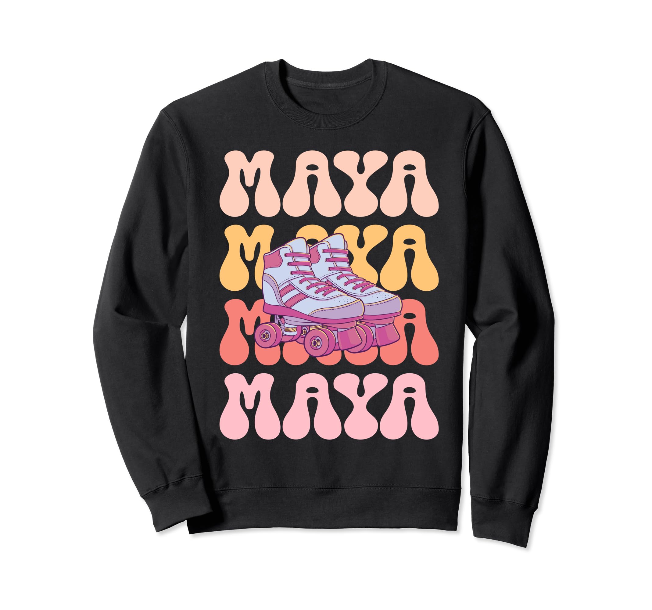 Maya Name Roller Skating Hobby Sweatshirt - Aesthetic Graphic for Adults - T-Shirt, Sweatshirt, Hoodie