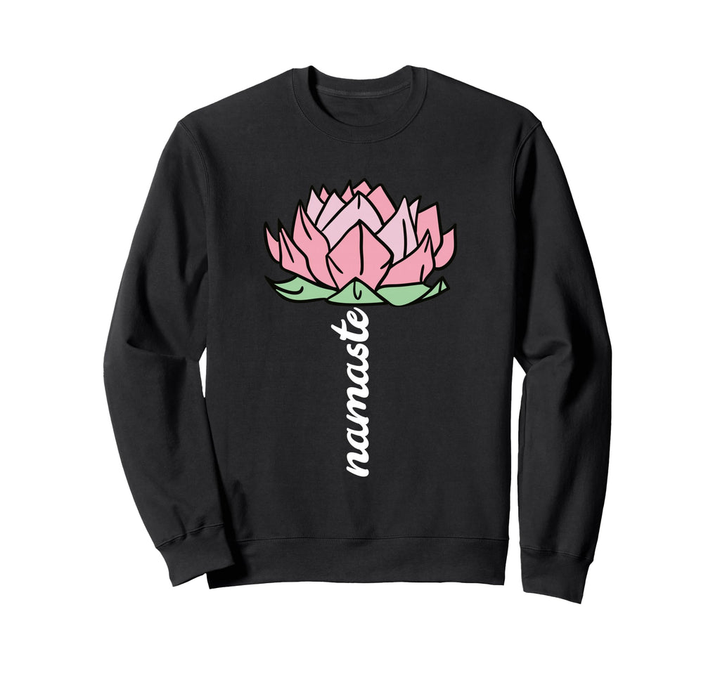Namaste Lotus Flower Meditation Sweatshirt - Minimalist Print for Adults - T-Shirt, Sweatshirt, Hoodie