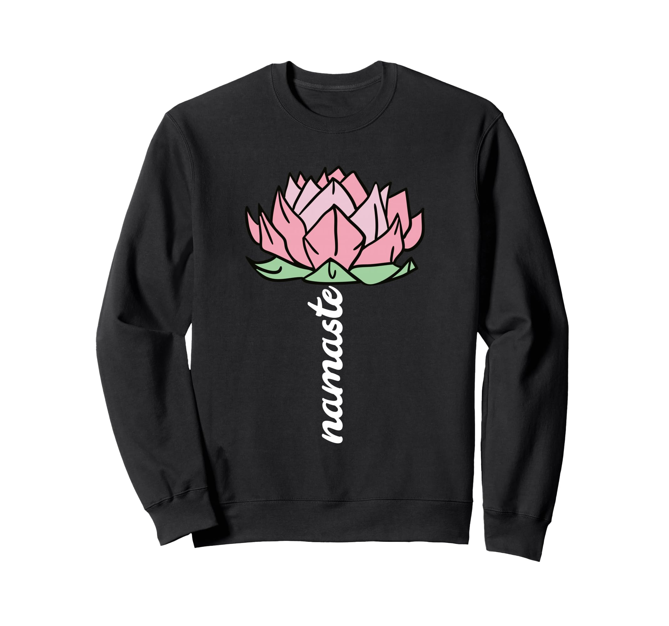 Namaste Lotus Flower Meditation Sweatshirt - Minimalist Print for Adults - T-Shirt, Sweatshirt, Hoodie