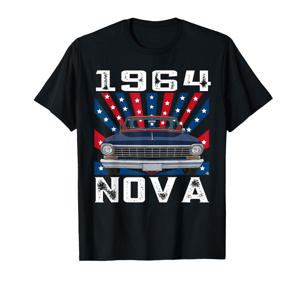 1964 64 Nova Silhouette Muscle Car T-Shirt - Unique Graphic Unisex - T-Shirt, Sweatshirt, Hoodie