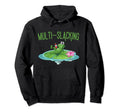 Multi Slacking Relaxing Self Care Frog Hoodie - Streetwear Style Unisex - T-Shirt, Sweatshirt, Hoodie