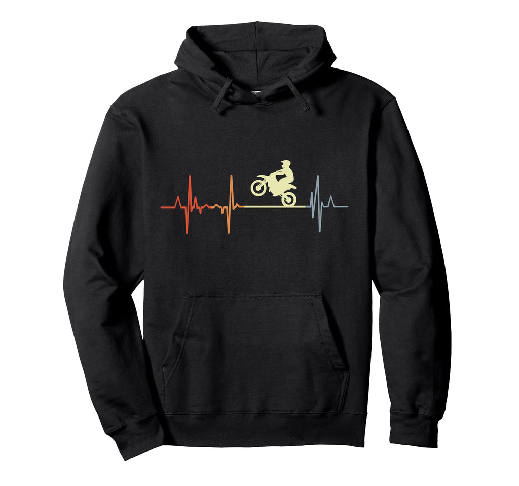 Motocross Heart Line Motorcycle Hoodie - Aesthetic Graphic Unisex - T-Shirt, Sweatshirt, Hoodie