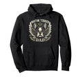 Boston Terrier Dad Biker Wings Hoodie - Custom Art Print for Adults - T-Shirt, Sweatshirt, Hoodie