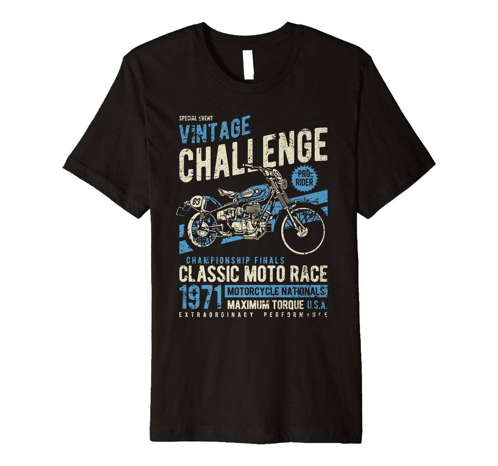 Challenge Motorcycle Race Distressed T-Shirt - Graphic Print Men Women - T-Shirt, Sweatshirt, Hoodie