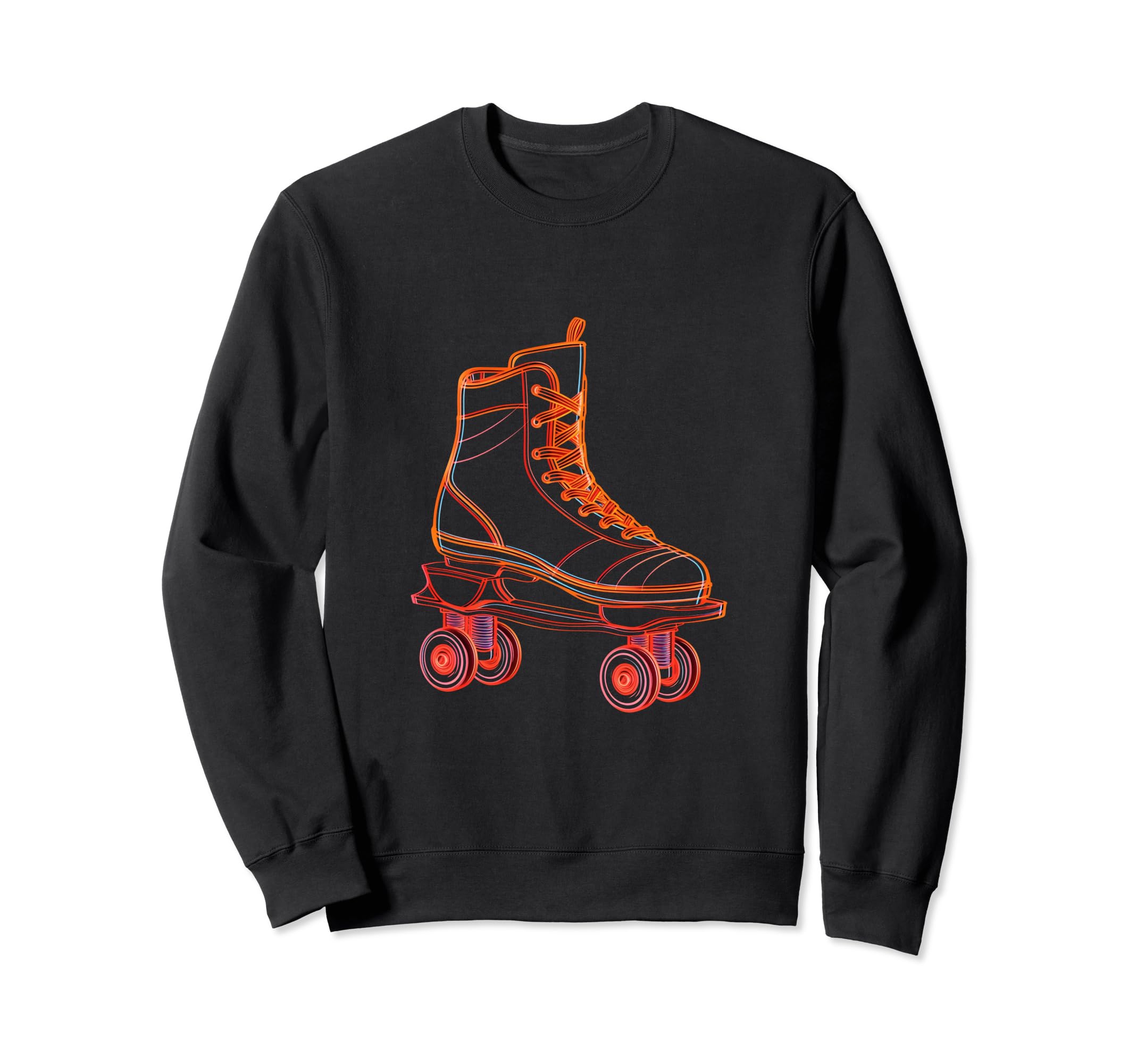 Roller Skates Outlines Roller Sweatshirt - Aesthetic Graphic for Adults - T-Shirt, Sweatshirt, Hoodie