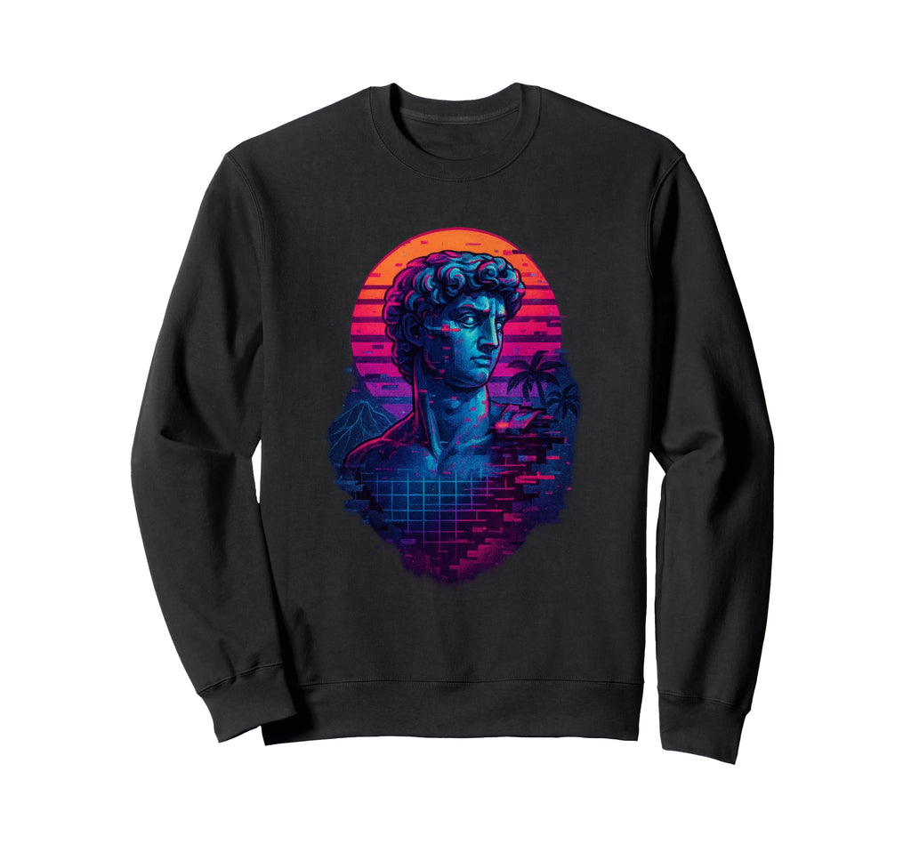 80S Synthwave Sweatshirt - Minimalist Print Unisex - T-Shirt, Sweatshirt, Hoodie