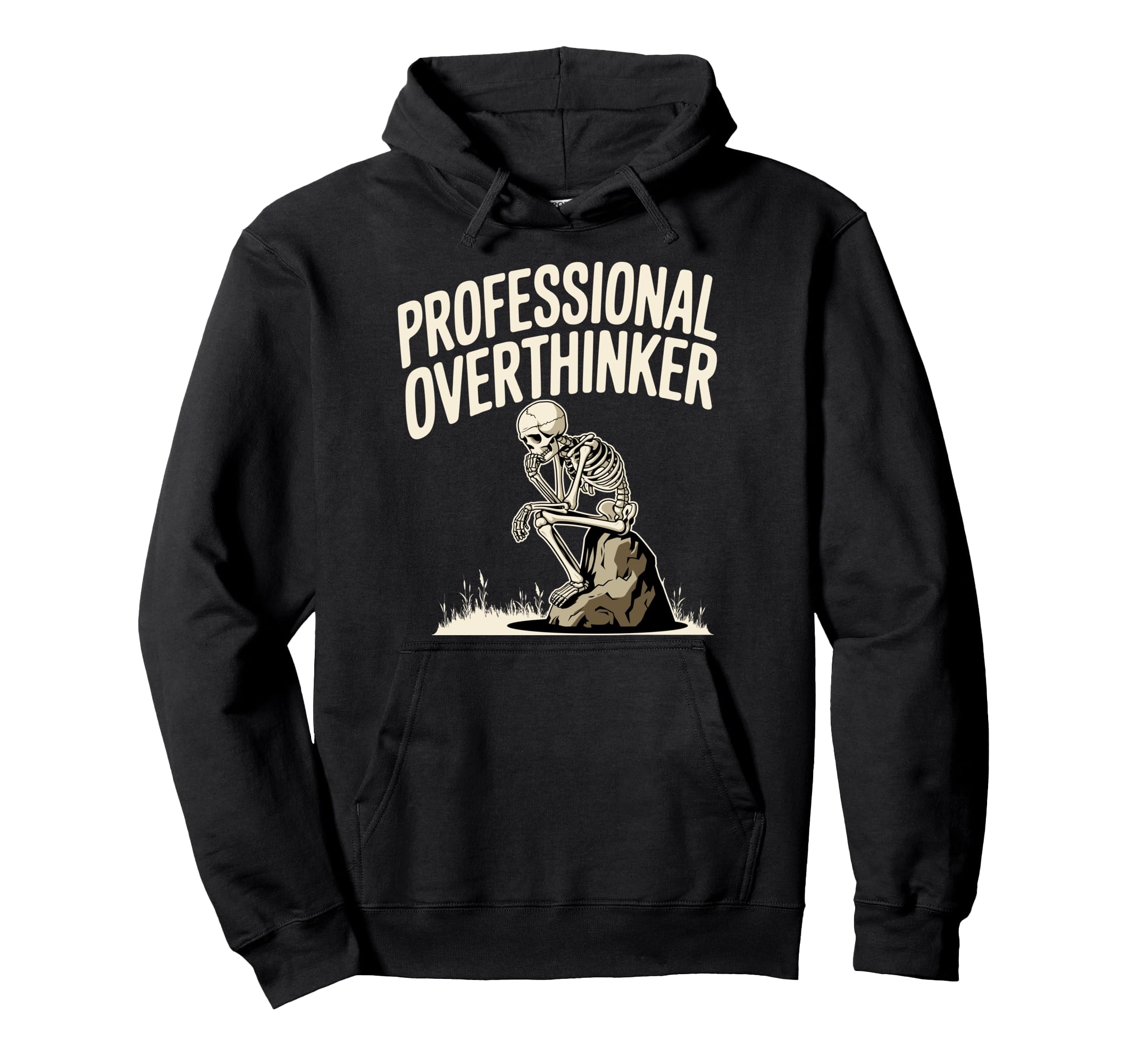 Professional Overthinker Anxiety Hoodie - Aesthetic Graphic Men Women - T-Shirt, Sweatshirt, Hoodie