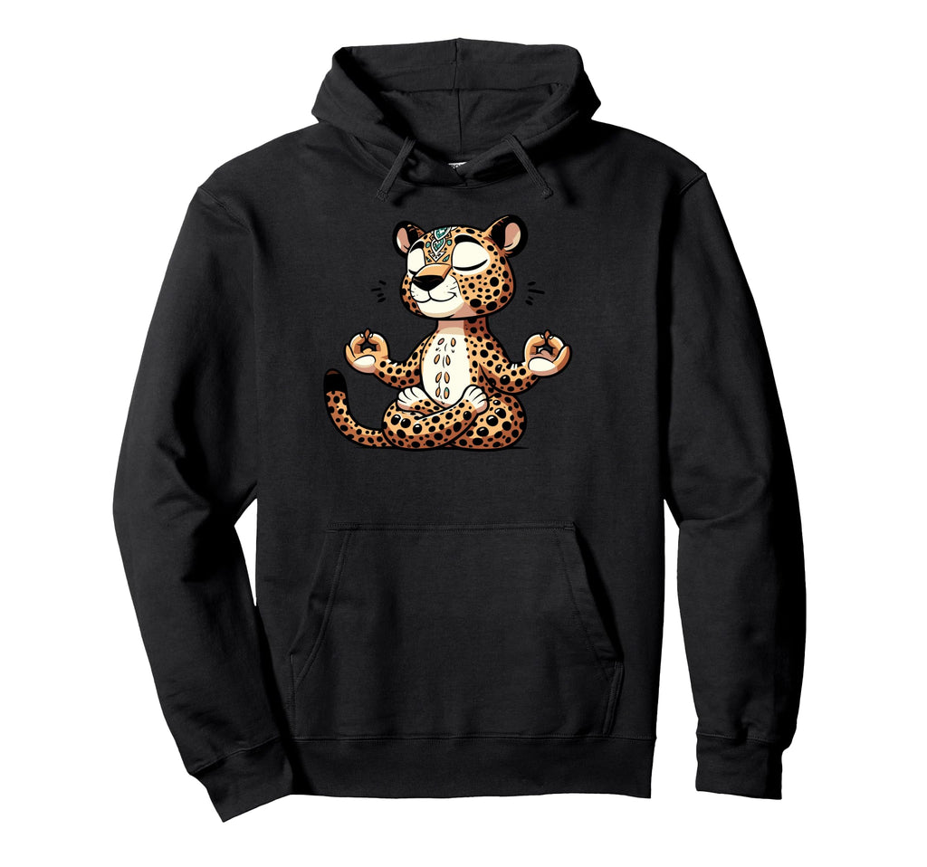 Meditation Leopard Yoga Pose Relaxing Hoodie - Fun Novelty Design Unisex - T-Shirt, Sweatshirt, Hoodie