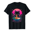 Synthwave Cat Ramen Anime Noodle T-Shirt - Trendy Graphic Men Women - T-Shirt, Sweatshirt, Hoodie