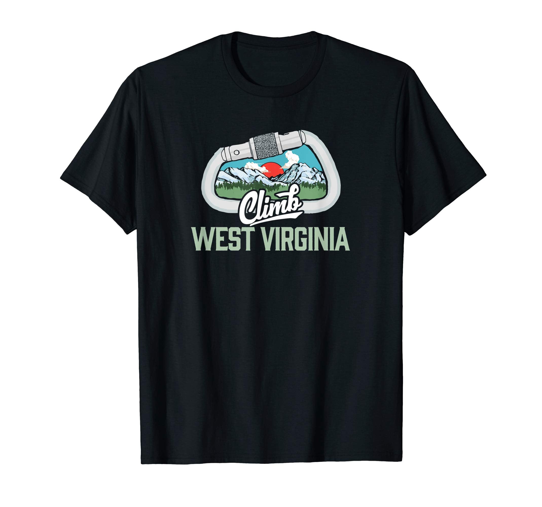 Climb West Virginia Rock Climbing T-Shirt - Fun Novelty Design for Adults - T-Shirt, Sweatshirt, Hoodie