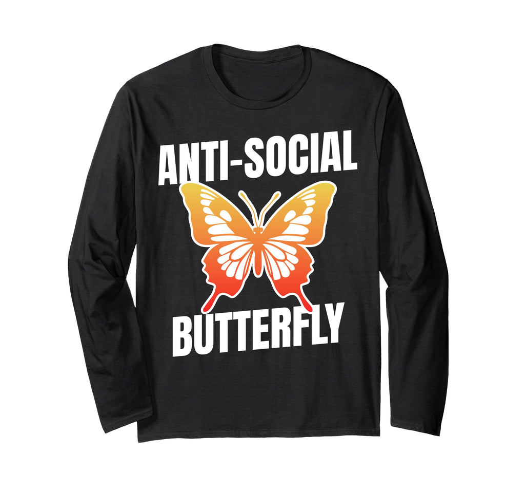 Anti Social Butterfly Funny Awkward T-Shirt - Streetwear Style Unisex - T-Shirt, Sweatshirt, Hoodie