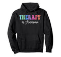 Therapy Is Awesome Self Care Mental Hoodie - Minimalist Print for Adults - T-Shirt, Sweatshirt, Hoodie
