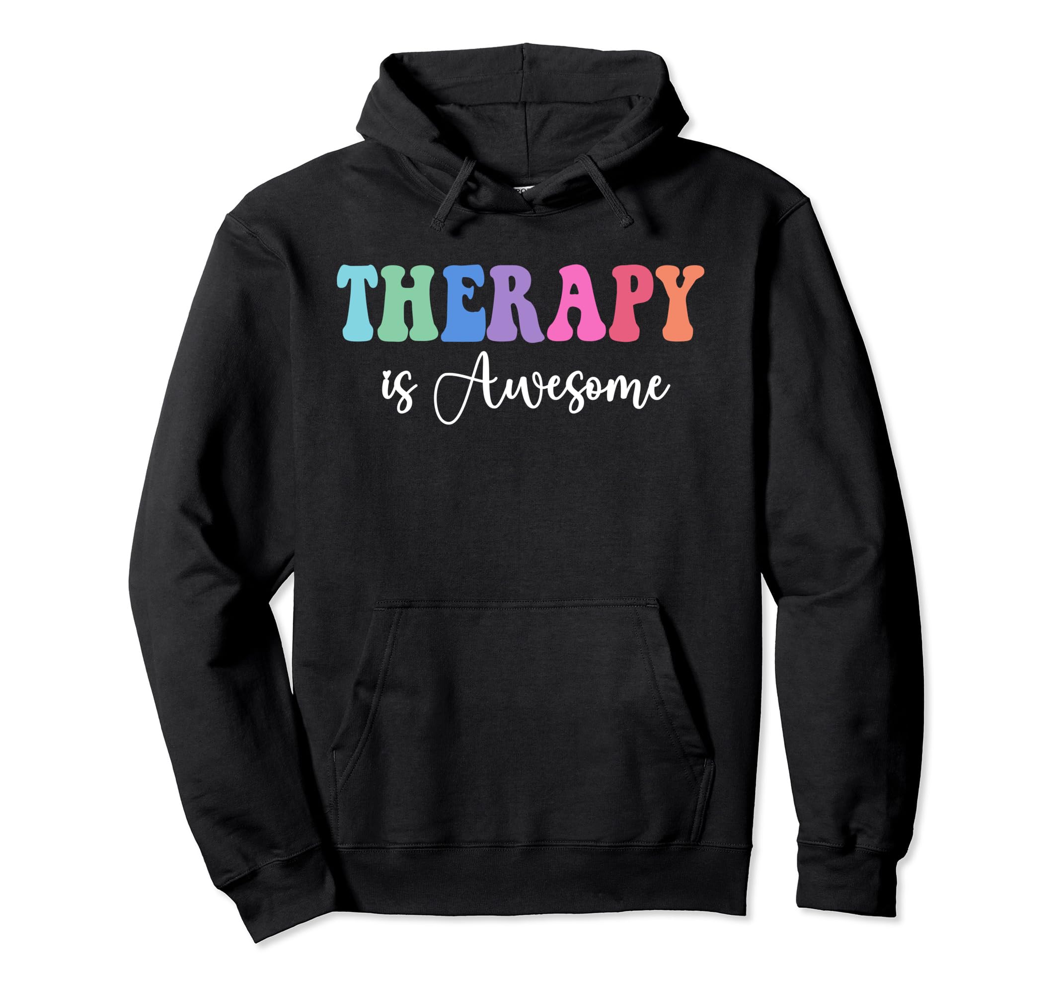 Therapy Is Awesome Self Care Mental Hoodie - Minimalist Print for Adults - T-Shirt, Sweatshirt, Hoodie