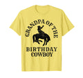 Grandpa Birthday Cowboy Western Rodeo T-Shirt - Unique Graphic Men Women - T-Shirt, Sweatshirt, Hoodie