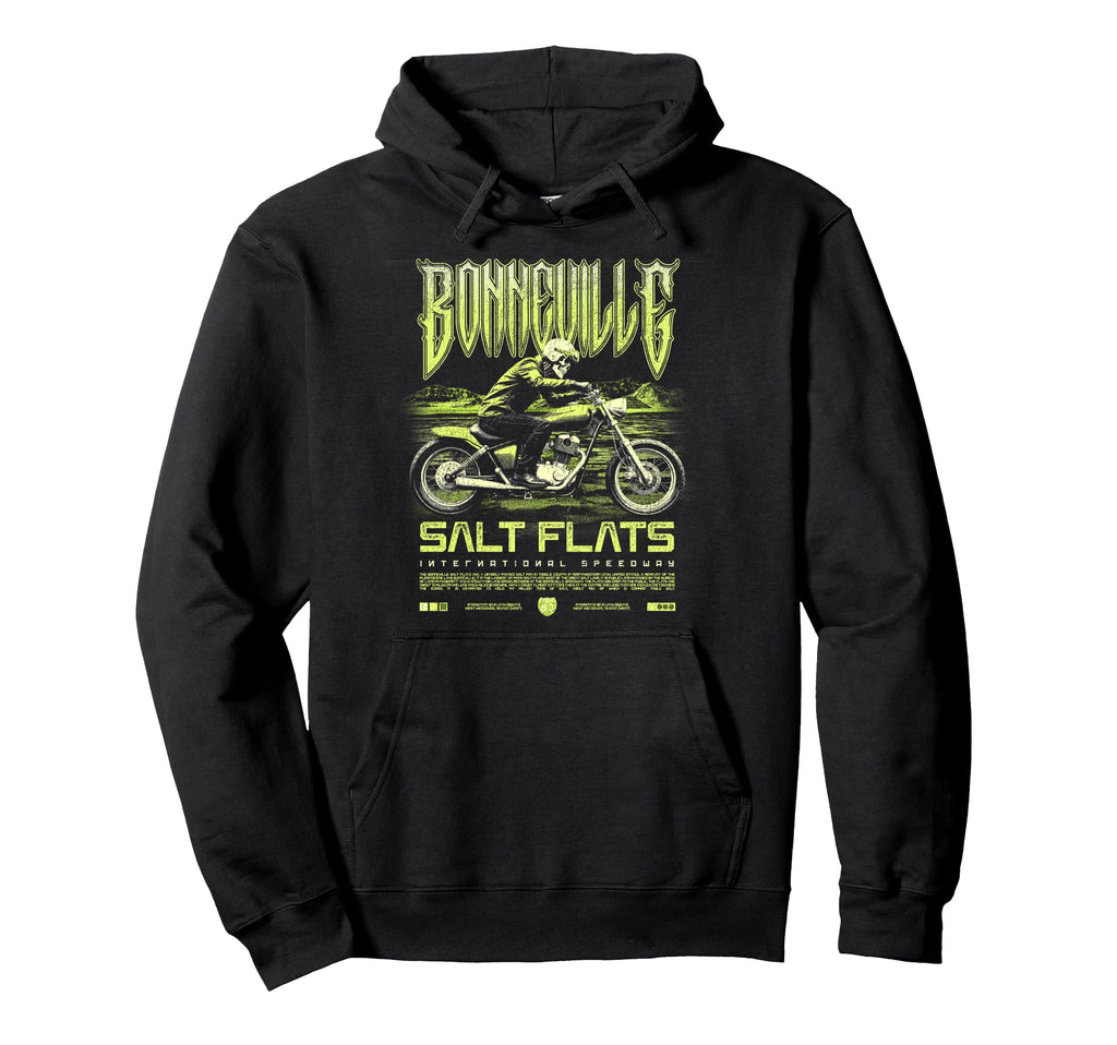 Bonneville Salt Flats Motorcycle Hoodie - Casual Everyday Wear Men Women - T-Shirt, Sweatshirt, Hoodie