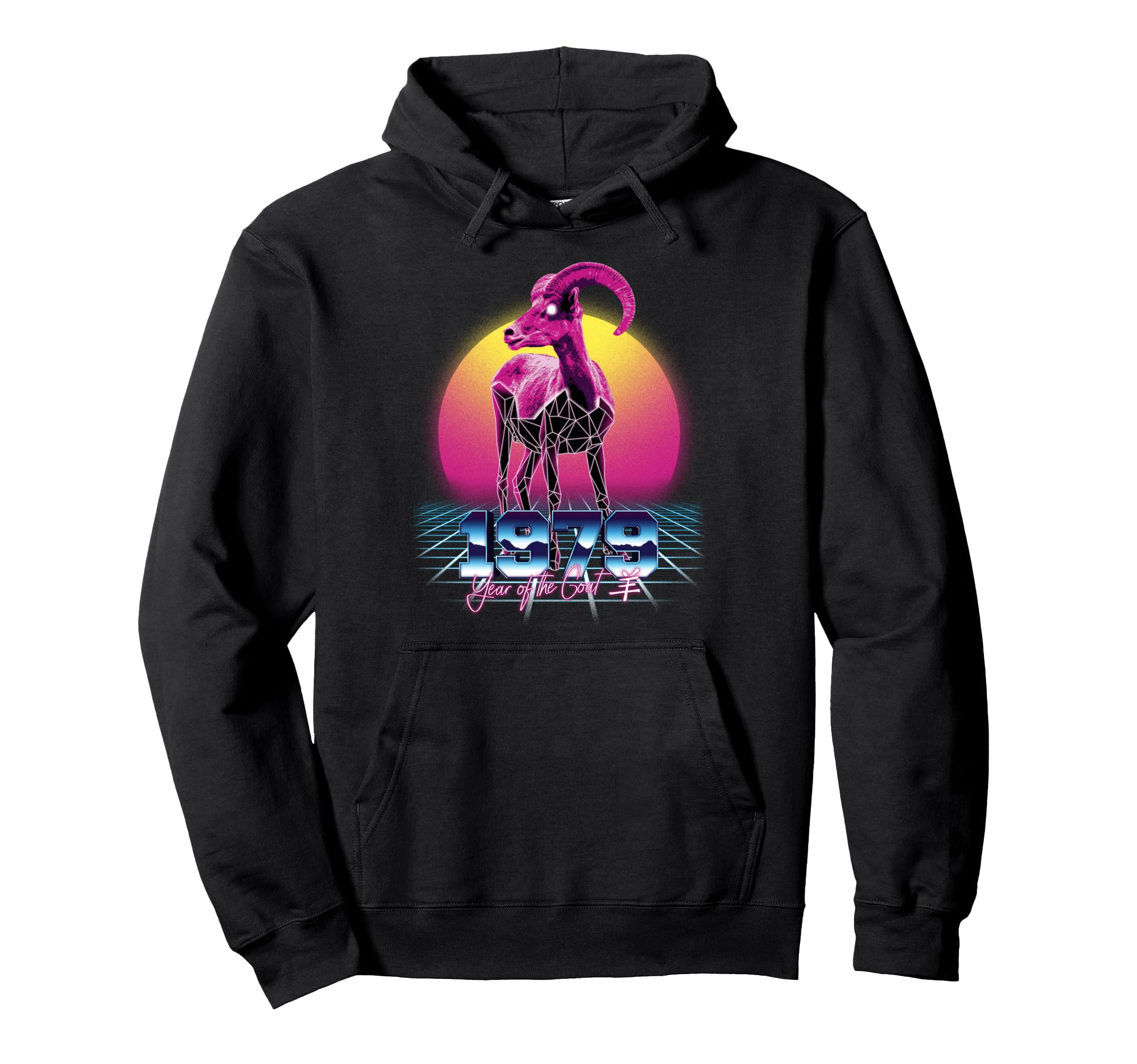 1979 Year Goat 80S Chinese Zodiac Birthday Hoodie - Graphic Print Men Women - T-Shirt, Sweatshirt, Hoodie