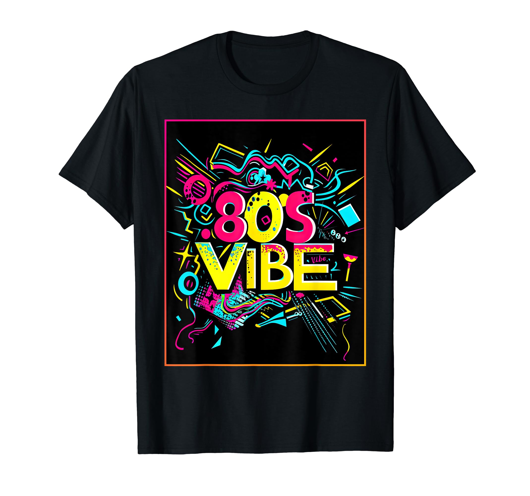 80S Party Synthwave Costume T-Shirt - Graphic Print for Adults - T-Shirt, Sweatshirt, Hoodie