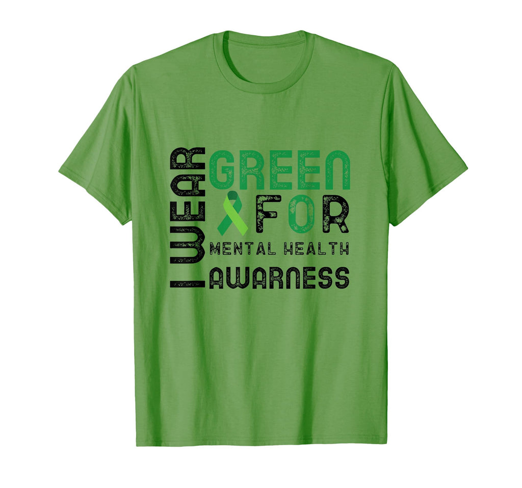 I Wear Green Mental Health Awareness Mental T-Shirt - Graphic Print Unisex - T-Shirt, Sweatshirt, Hoodie