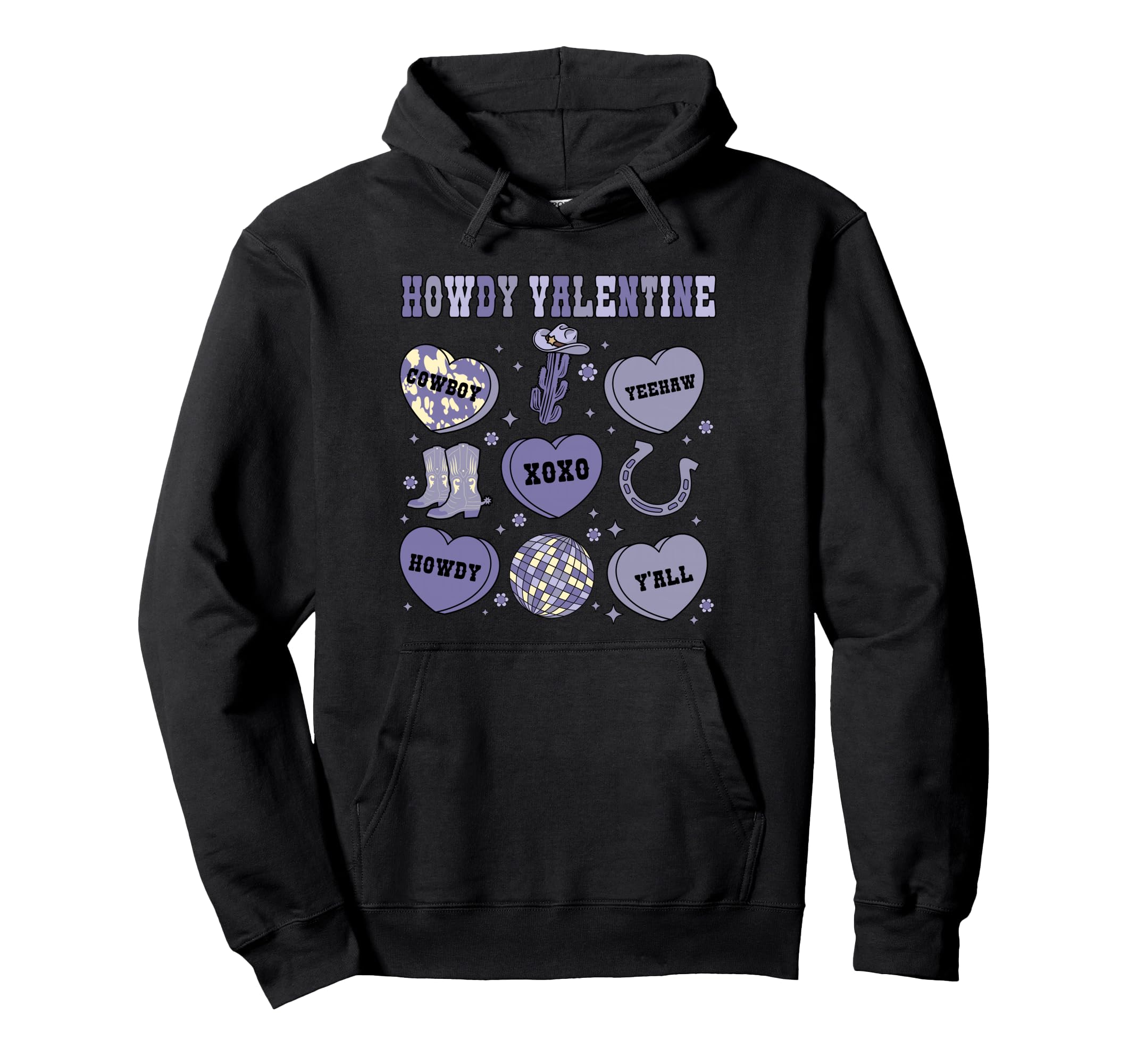 Western Valentine Yeehaw Cowgirl Love Hoodie - Graphic Print for Adults - T-Shirt, Sweatshirt, Hoodie