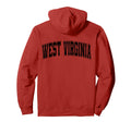 West Virginia Black Text Hoodie - Aesthetic Graphic Unisex - T-Shirt, Sweatshirt, Hoodie