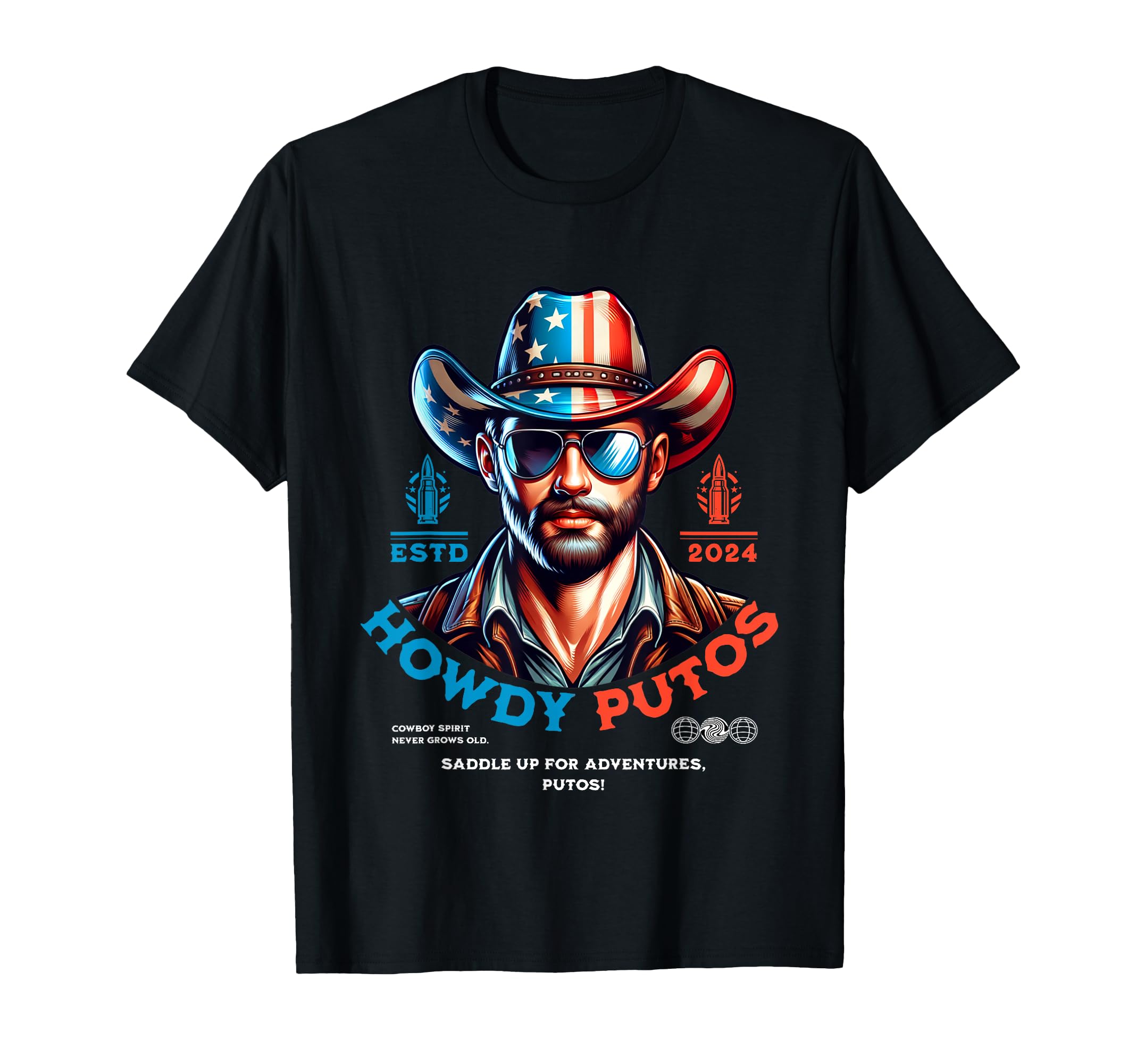 Howdy Putos Funny Wild Western Cowboy T-Shirt - Trendy Graphic for Adults - T-Shirt, Sweatshirt, Hoodie