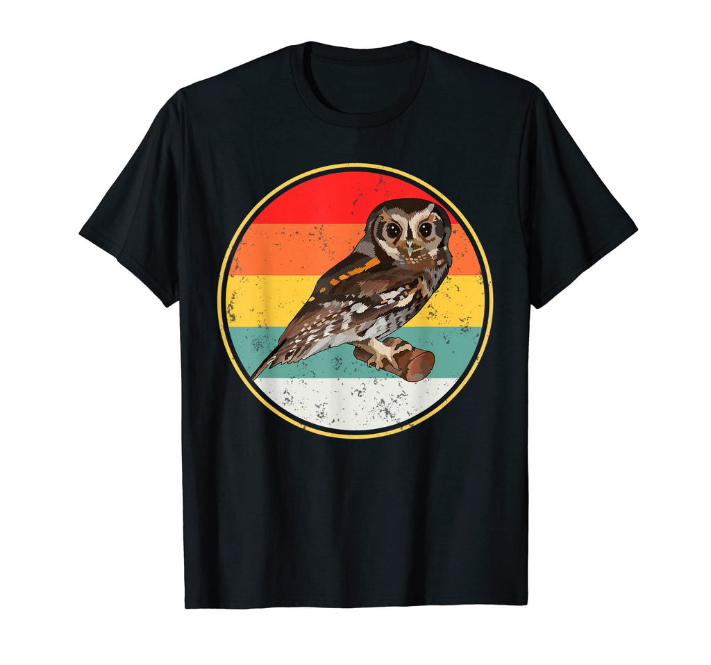 Sunset Flammulated Owl Bird T-Shirt - Graphic Print for Adults - T-Shirt, Sweatshirt, Hoodie