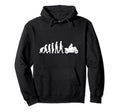 Evolution Motorcycle Rider Gift Hoodie - Fun Novelty Design for Adults - T-Shirt, Sweatshirt, Hoodie