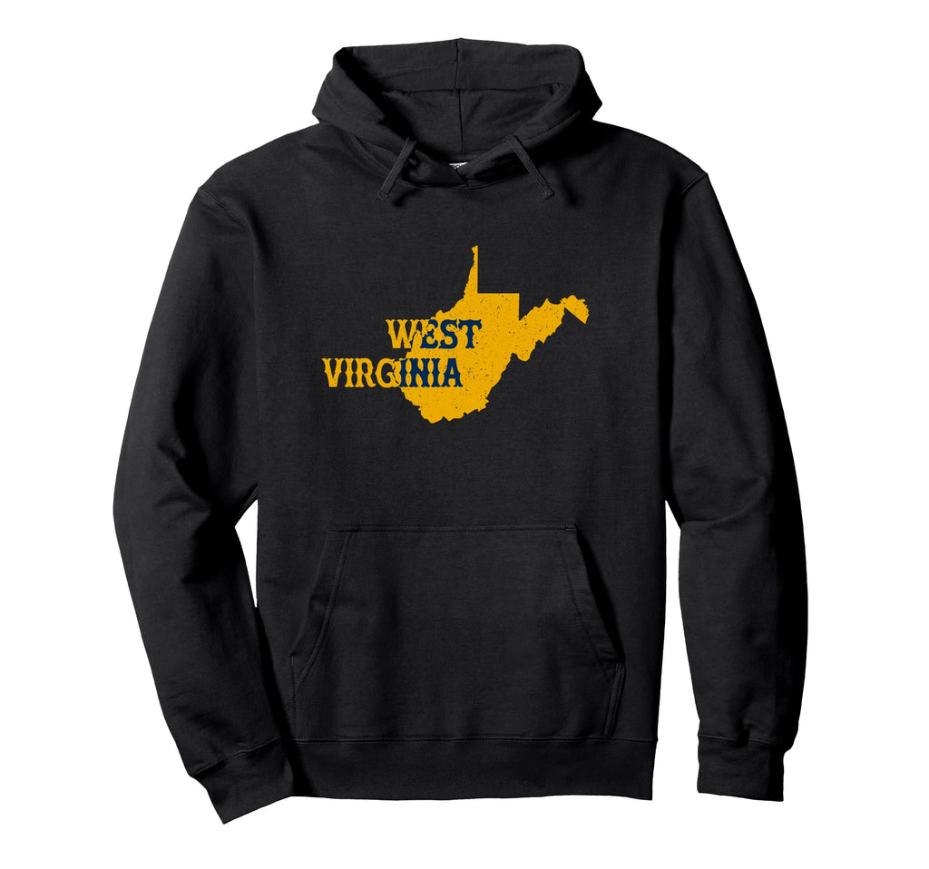 West Virginia State Map Typography 304 Hoodie - Graphic Print for Adults - T-Shirt, Sweatshirt, Hoodie