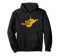 West Virginia State Map Typography 304 Hoodie - Graphic Print for Adults - T-Shirt, Sweatshirt, Hoodie